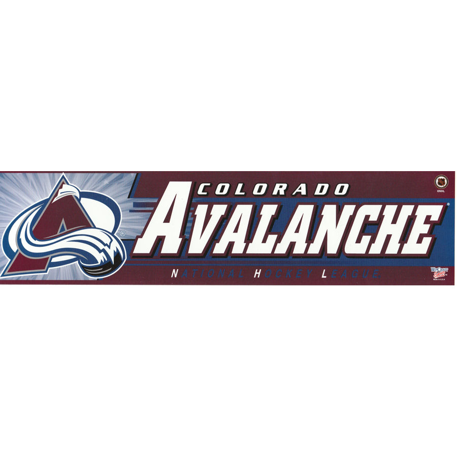 Colorado Avalanche Logo - 3x12 Bumper Sticker Strip at Sticker Shoppe