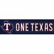 Texas Rangers One Texas Slogan & Logo - Set Of 2 Vinyl Stickers