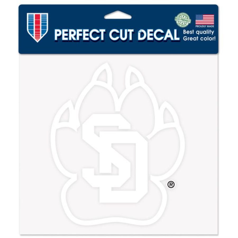 University Of South Dakota Coyotes 8x8 White Die Cut Decal At Sticker Shoppe 3932