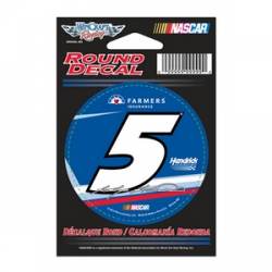 Kasey Kahne #5 Farmers Insurance - 3x3 Round Vinyl Sticker