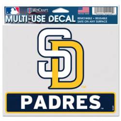 San Diego Padres White Navy Yellow Logo - 5x6 Ultra Decal