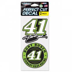 Kurt Busch #41 Monster Energy - Set of Two 4x4 Die Cut Decals