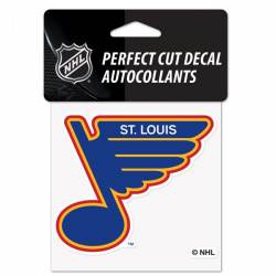 St. Louis Blues Reverse Retro Logo - 4x4 Die Cut Decal