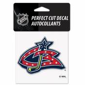 Columbus Blue Jackets Reverse Retro Logo - 4x4 Die Cut Decal