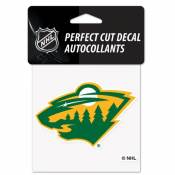 Minnesota Wild Reverse Retro Logo - 4x4 Die Cut Decal