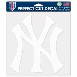 New York Yankees Classic Pinstripe Logo Type Die-Cut Round STICKER
