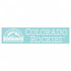 Colorado Rockies - 4x17 White Die Cut Decal
