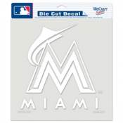 Miami Marlins - 8x8 White Die Cut Decal