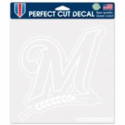 Milwaukee Brewers - 8x8 White Die Cut Decal