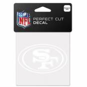 San Francisco 49ers Logo - 4x4 White Die Cut Decal