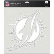 Miami Dolphins - 8x8 White Die Cut Decal