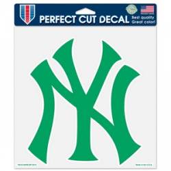 New York Yankees Green Irish - 8x8 Full Color Die Cut Decal