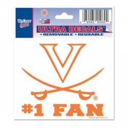 University Of Virginia Cavaliers #1 Fan - 3x4 Ultra Decal