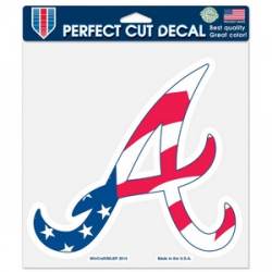 Atlanta Braves Stars & Stripes - 8x8 Full Color Die Cut Decal