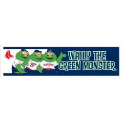 Boston Red Sox Mascot Wally The Green Monster - 3x12 Bumper Sticker Strip