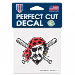 Pittsburgh Pirates Jolly Roger Logo - 4x4 Die Cut Decal