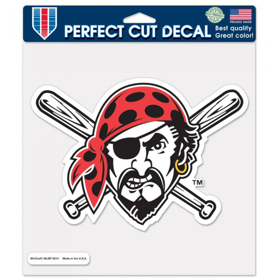 Pittsburgh Pirates Jolly Roger Retro Logo - 8x8 Full Color Die Cut ...