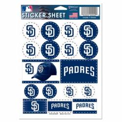 San Diego Padres Retro Logo - Set Of 4 Quad Sticker Sheet at Sticker Shoppe