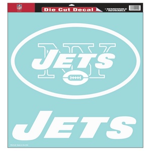 New York Jets Die Cut Transfer Decal Strip - White