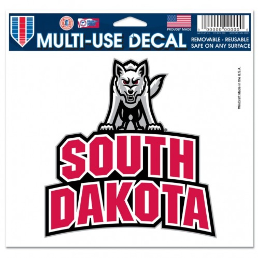 University Of South Dakota Coyotes 5x6 Ultra Decal At Sticker Shoppe 8862