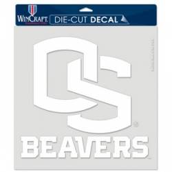 Oregon State University Beavers - 8x8 White Die Cut Decal