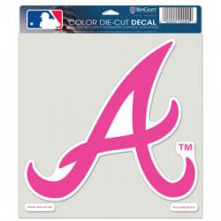 Atlanta Braves Pink - 8x8 Full Color Die Cut Decal