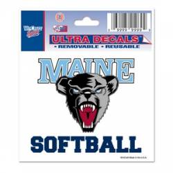 University Of Maine Black Bears Softball - 3x4 Ultra Decal