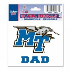 Middle Tennessee State University Blue Raiders Dad - 3x4 Ultra Decal