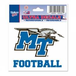 Middle Tennessee State University Blue Raiders Football - 3x4 Ultra Decal