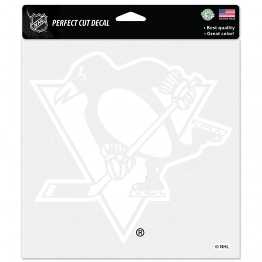 Pittsburgh Penguins - 8x8 White Die Cut Decal at Sticker Shoppe