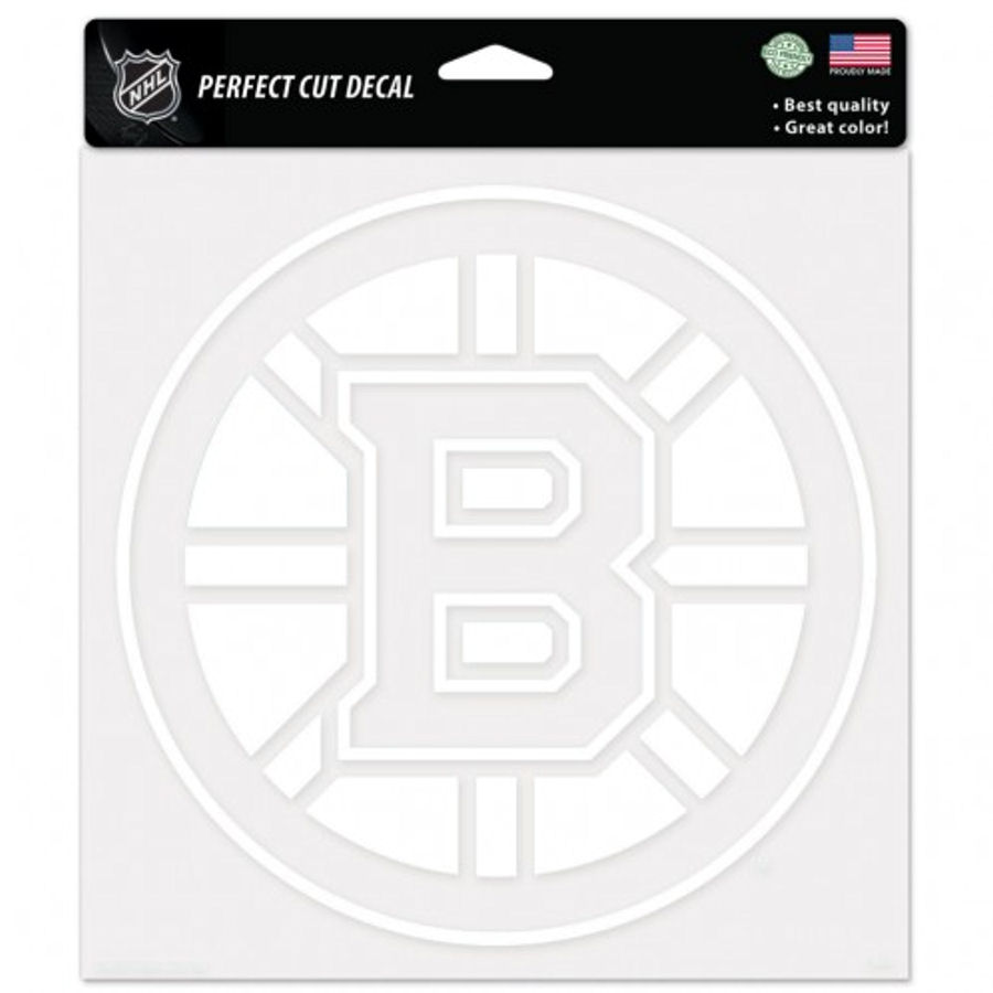 Boston Bruins - 8x8 White Die Cut Decal at Sticker Shoppe