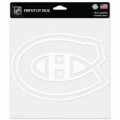 Montreal Canadiens - 8x8 White Die Cut Decal