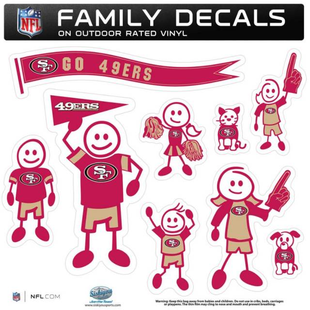 San Francisco 49ers Peel and Stick (9 Stickers)