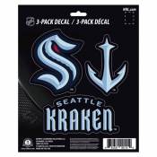 Seattle Kraken - Set Of 3 Sticker Sheet