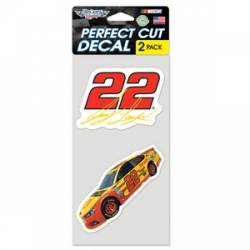 Joey Logano #22 - Set of Two 4x4 Die Cut Decals