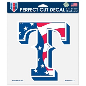 Texas Rangers Stars & Stripes - 8x8 Full Color Die Cut Decal at