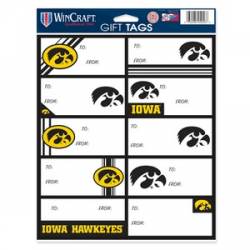 University Of Iowa Hawkeyes - Sheet of 10 Gift Tag Labels