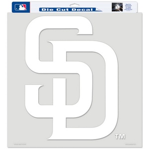 San Diego Padres - 18x18 White Die Cut Decal at Sticker Shoppe