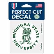 Michigan State University Spartans Retro - 4x4 Die Cut Decal