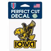 University Of Iowa Hawkeyes Retro Script Logo - 4x4 Die Cut Decal