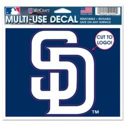San Diego Padres White Script - 4.5x5.75 Die Cut Ultra Decal