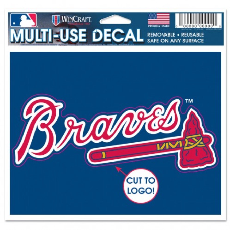 Atlanta Braves Script Wordmark - 4.5x5.75 Die Cut Ultra Decal at ...