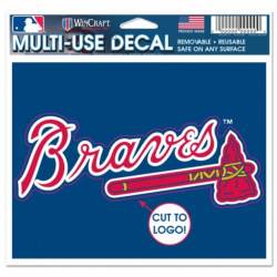 Atlanta Braves Script Wordmark - 4.5x5.75 Die Cut Ultra Decal