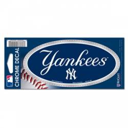 New York Yankees - 3x7 Oval Chrome Decal