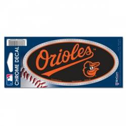 Baltimore Orioles - 3x7 Oval Chrome Decal