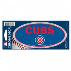 Chicago Cubs - 3x7 Oval Chrome Decal