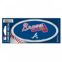 Atlanta Braves - 3x7 Oval Chrome Decal