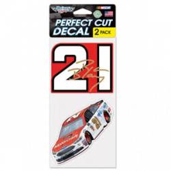 Ryan Blaney #21 Ford Motorcraft - Set of Two 4x4 Die Cut Decals