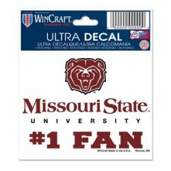 Missouri State University Bears #1 Fan - 3x4 Ultra Decal