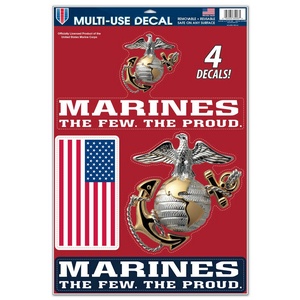 United States Marines - Set of 4 Ultra Decals at Sticker Shoppe